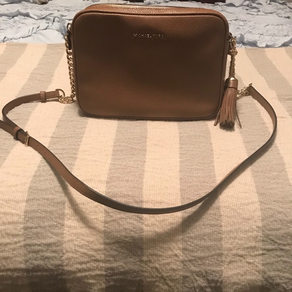 michael michael kors ginny leather crossbody bag